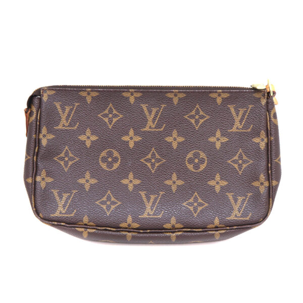 674 2 Louis Vuitton Pochette Accessory Pouch Monogram Canvas Brown