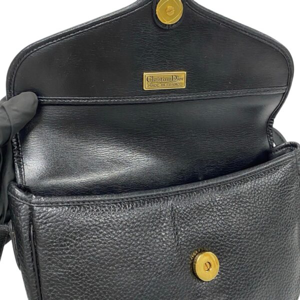 6rep0002 10 Christian Dior CD Leather Shoulder Bag Black