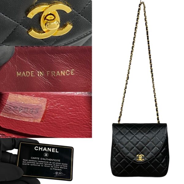 6sba wz352158 4 Chanel Matelasse Coco Lambskin Chain Shoulder Bag Black