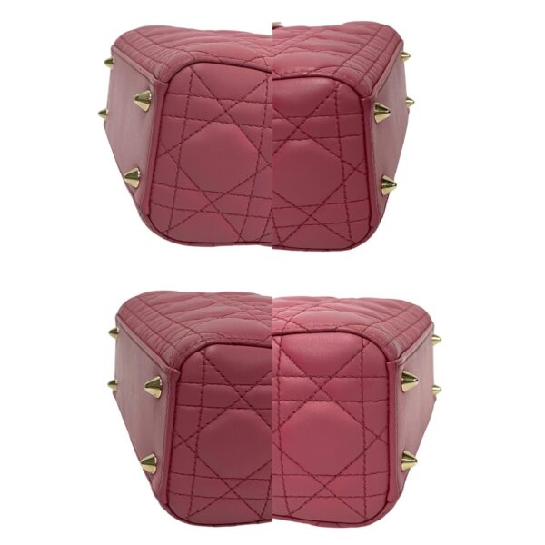 6sbc a3006297 8 Christian Dior Lady Dior Cannage Stitch Lambskin 2WAY Shoulder Bag Pink