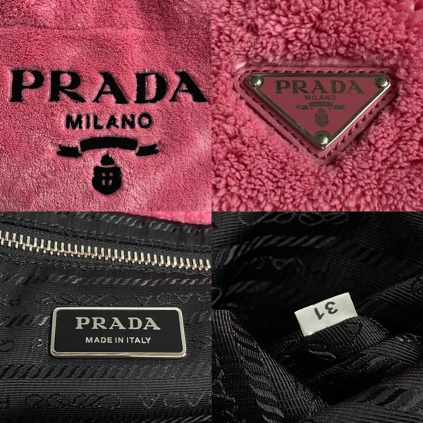 6sbc a3020442 4 Prada Terry Pile Tote Bag Pink