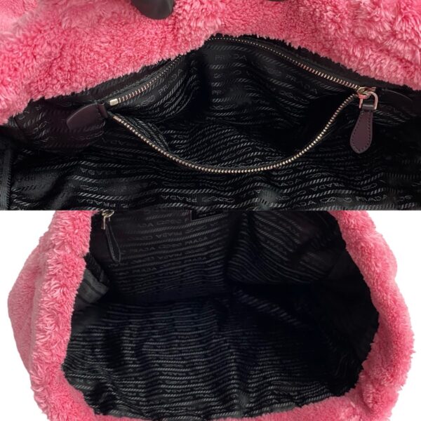 6sbc a3020442 9 Prada Terry Pile Tote Bag Pink