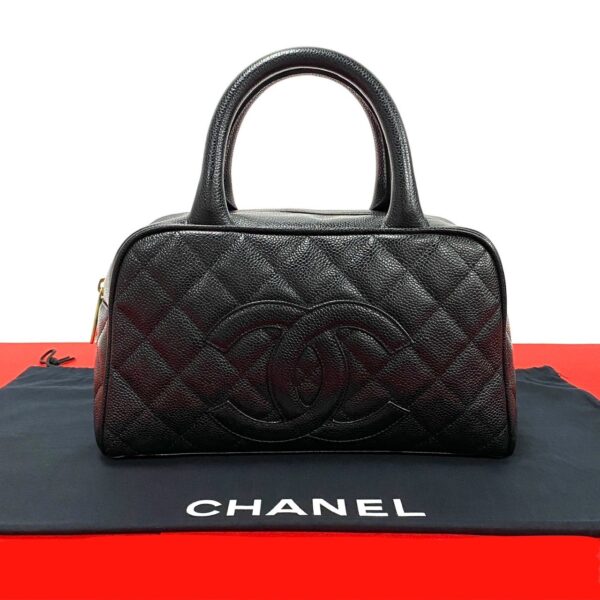 6sbc wz372927 1 Chanel Matelasse Matte Caviar Skin Tote Bag Black