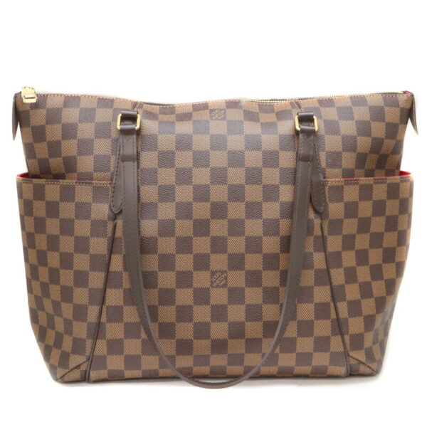 70 2 Louis Vuitton Totally MM Tote Bag Damier Canvas Ebene Brown