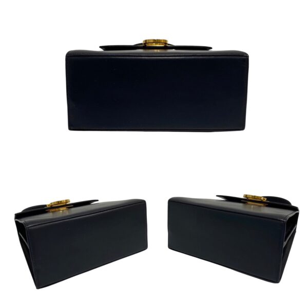 702i702 24367 7 Salvatore Ferragamo Gancini Leather 2way Bag Navy