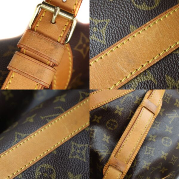 7058 9 Louis Vuitton Keepall Bandouliere 55 Bag Monogram Canvas Brown