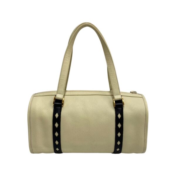 712k711 42662 4 Yves Saint Laurent Cutout Leather Mini Handbag Ivory