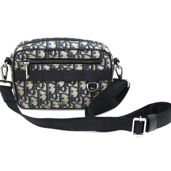 7159 1 Dior Safari Mini Shoulder Bag Navy Blue