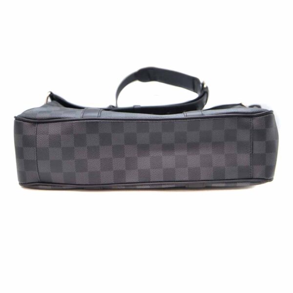 7242 11 Louis Vuitton Tadao Shoulder Bag Damier Graphite Canvas Black