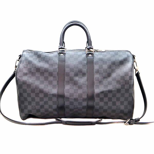 7276 1 Louis Vuitton Keepall Bandouliere 45 Travel Bag Epi Leather Black