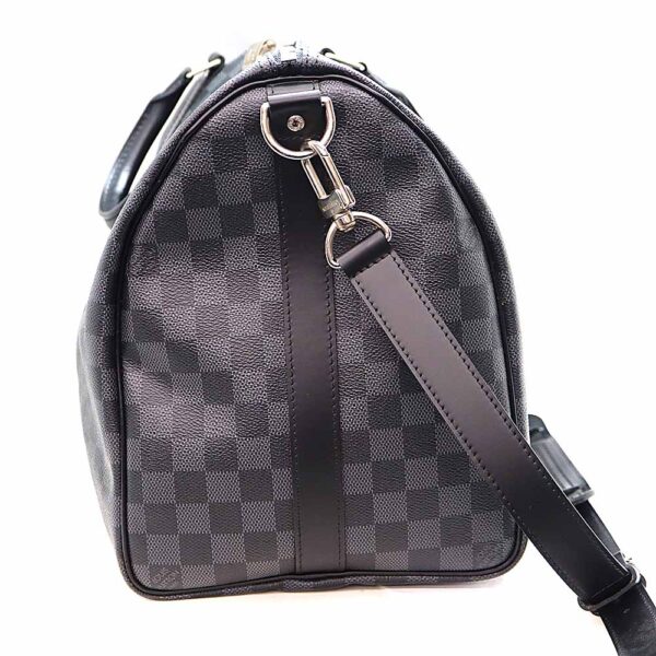 7276 3 Louis Vuitton Keepall Bandouliere 45 Travel Bag Epi Leather Black