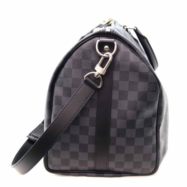 7276 4 Louis Vuitton Keepall Bandouliere 45 Travel Bag Epi Leather Black