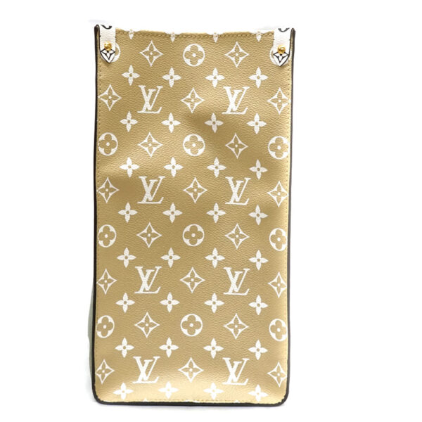 73 Louis Vuitton On the Go GM Shoulder Bag Canvas Khaki Green