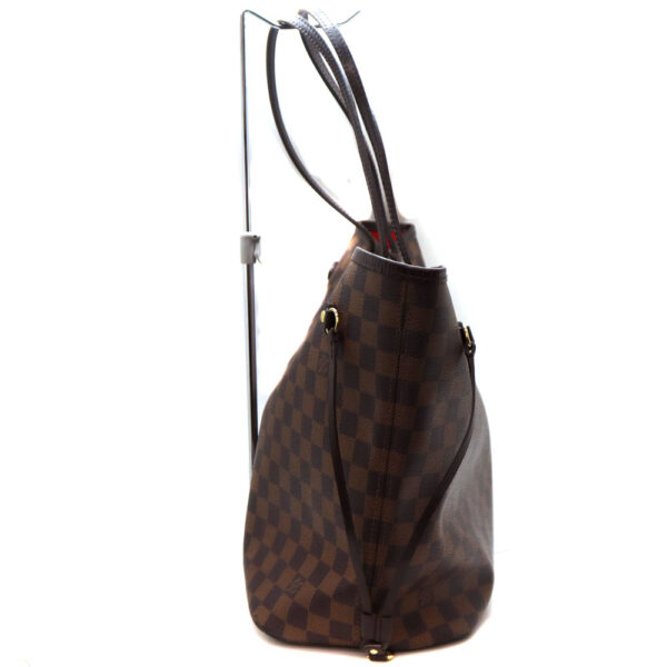 7310 4 Louis Vuitton Neverfull MM Tote Bag Damier Canvas Brown