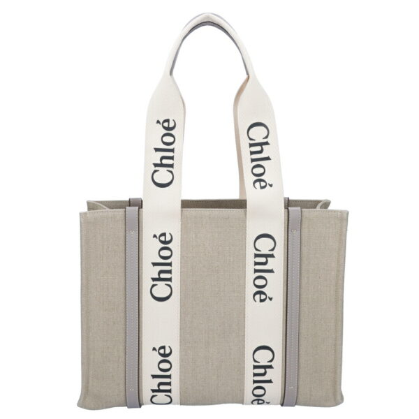 73310 2 Chloe Woody Medium Tote Bag Gray