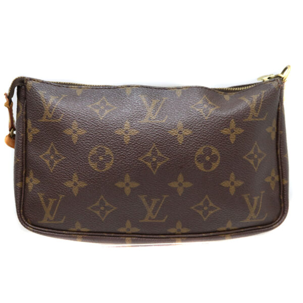 7363 1 Louis Vuitton Pochette Accessoire Pouch Monogram Canvas Brown