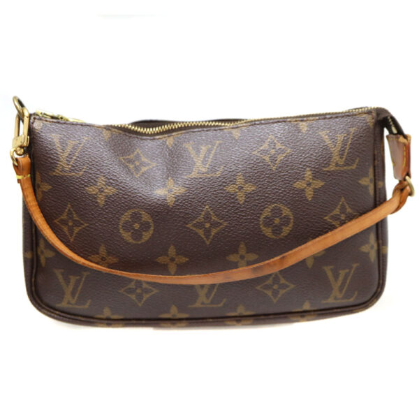 7363 2 Louis Vuitton Pochette Accessoire Pouch Monogram Canvas Brown