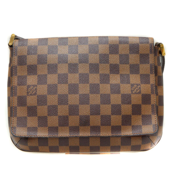 7365 1 Louis Vuitton Musette Tango Long Shoulder Bag Damier Canvas Brown