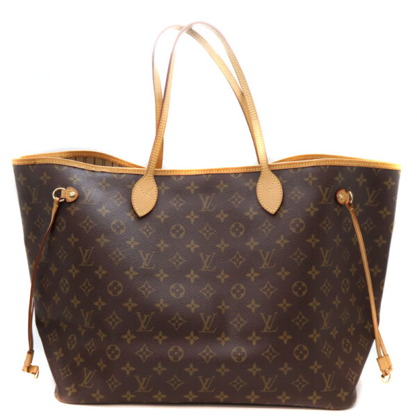 7462 2 Louis Vuitton Neverfull GM Tote Bag Monogram Canvas Brown