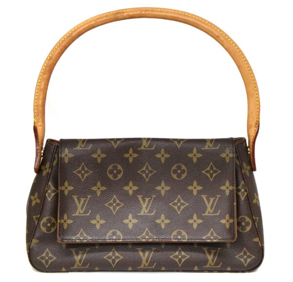 7496 1 Louis Vuitton Mini Looping Shoulder Bag Monogram Canvas Brown