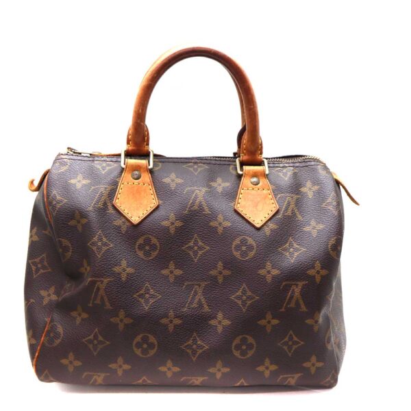 7513 2 Louis Vuitton Speedy 25 Handbag Monogram Canvas Brown