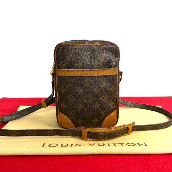 756j756 28619 1 Louis Vuitton Danube Mini Shoulder Bag Monogram Leather Brown