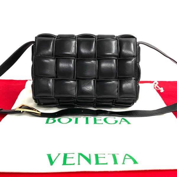 765l764 33973 1 Bottega Veneta Padetto Leather Mini Bag Black