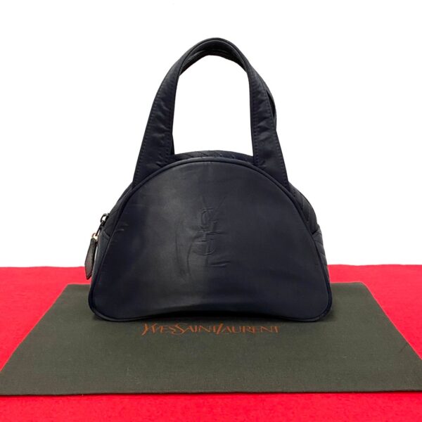 765l765 29902 1 Yves Saint Laurent YSL Nylon Mini Tote Bag Navy