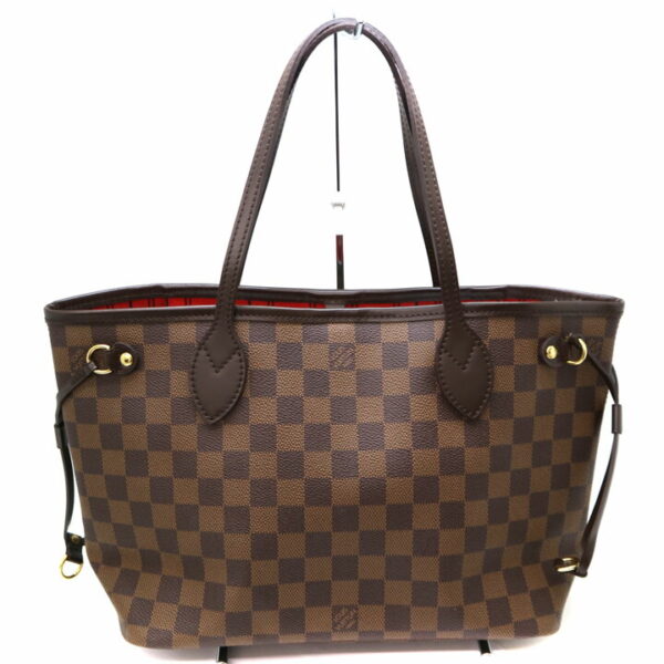 7666 1 Louis Vuitton Neverfull PM Tote Bag Damier Brown