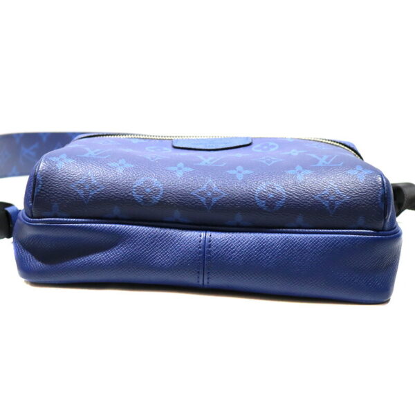 7669 5 Louis Vuitton Outdoor Messenger PM Taiga Monogram Body Bag Blue