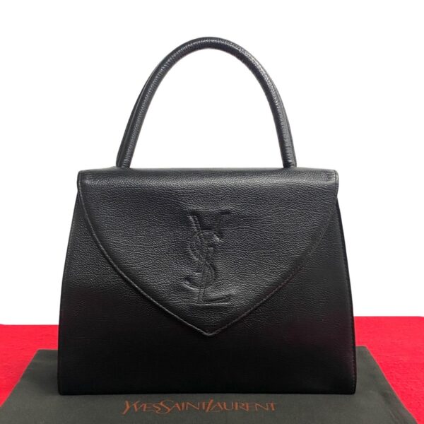 767l766 27146 1 Yves Saint Laurent YSL Stitch Leather Mini Tote Bag Black