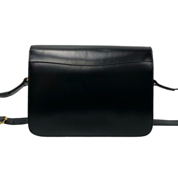 768l767 29972 5 Celine Gancini Leather Shoulder Bag Pochette Black