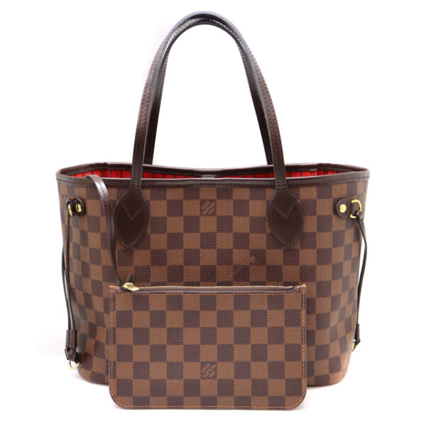 7690 1 Louis Vuitton Neverfull PM Tote Bag Damier Canvas Brown