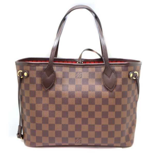 7690 2 Louis Vuitton Neverfull PM Tote Bag Damier Canvas Brown