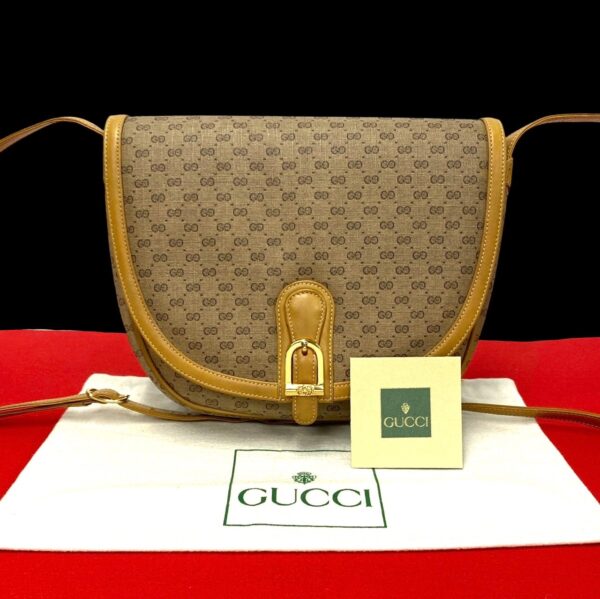 769l769 25069 1 Gucci Micro GG Leather Shoulder Bag Pochette Brown