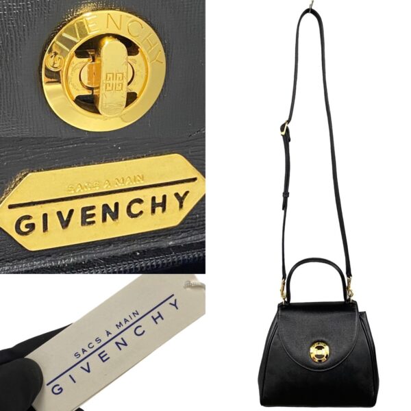 770a770 33355 5 Givenchy Turnlock Leather 2way Shoulder Handbag Black