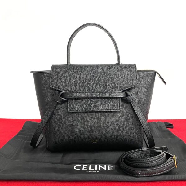 770a770 33613 1 Celine Belt Bag Nano Leather 2way Mini Shoulder Bag Black