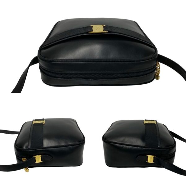 771a771 26033 6 Salvatore Ferragamo Vara Leather Shoulder Bag Black