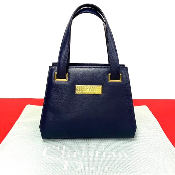 771a771 33033 1 Christian Dior CD Leather Mini Handbag Navy