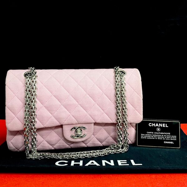 771a771 37172 1 Chanel Matelasse 25cm W Flap Coco Chain Shoulder Bag Pink