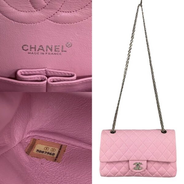 771a771 37172 4 Chanel Matelasse 25cm W Flap Coco Chain Shoulder Bag Pink