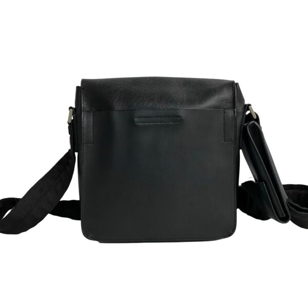 772a769 23473 5 Prada Fittings Leather Nylon Shoulder Bag Black