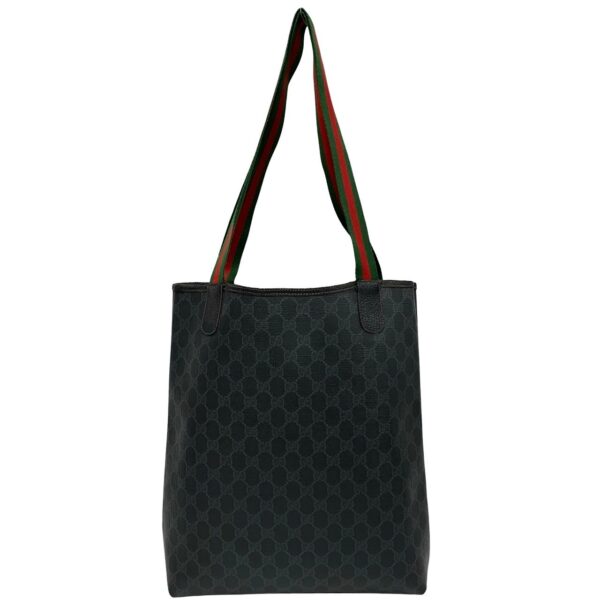 772a771 40789 5 Gucci Sherry Line GG Leather Tote Bag A4 Black