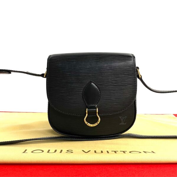 772a772 28772 1 Louis Vuitton Mini Saint Cloud Shoulder Bag Epi Leather Noir Black