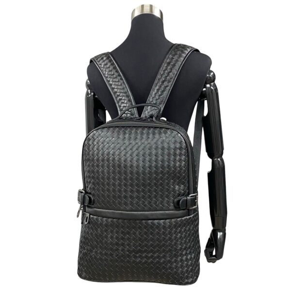 772a772 31008 3 Bottega Veneta Intrecciato Leather Backpack Black