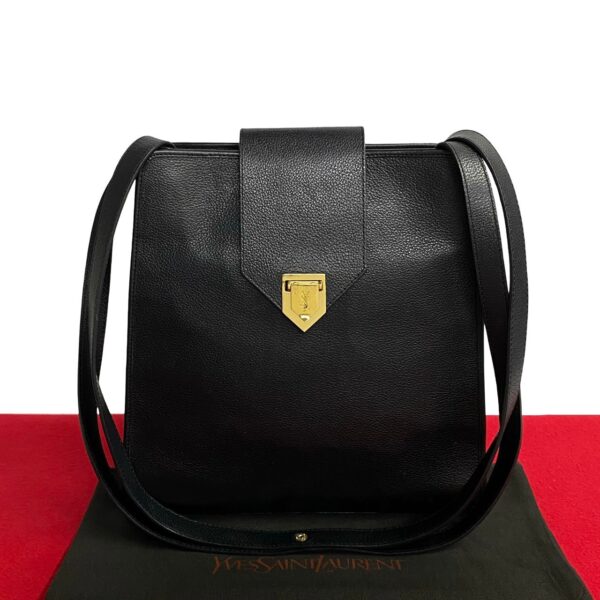 773a772 31853 1 Yves Saint Laurent YSL Leather Shoulder Bag Black