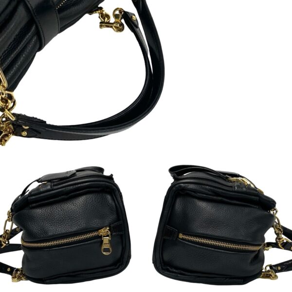 773a772 33360 7 Loewe Lola 26 Fittings Leather Chain Mini Bag Black