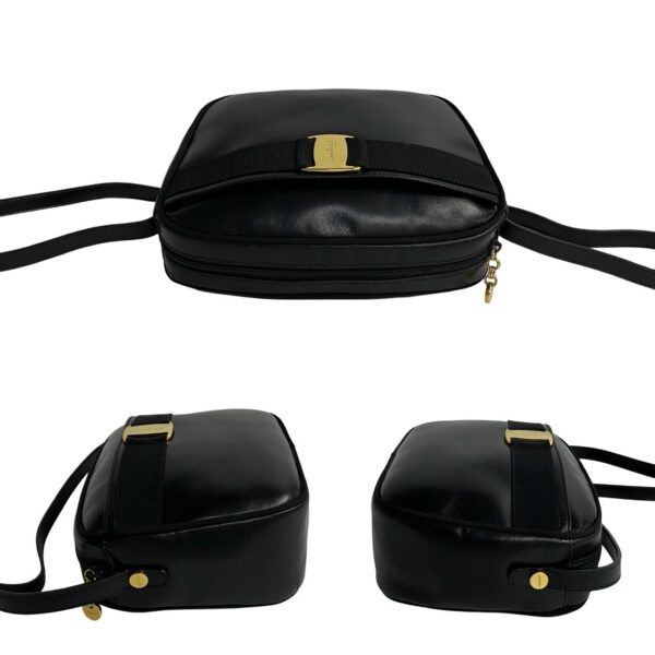 773a773 39160 6 Salvatore Ferragamo Vara Leather Mini Shoulder Bag Black