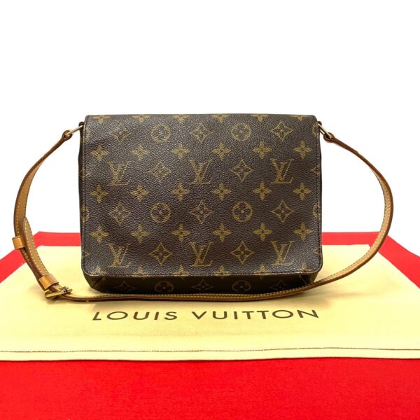 774b771 29254 1 Louis Vuitton Musette Tango Shoulder Bag Monogram Leather Brown