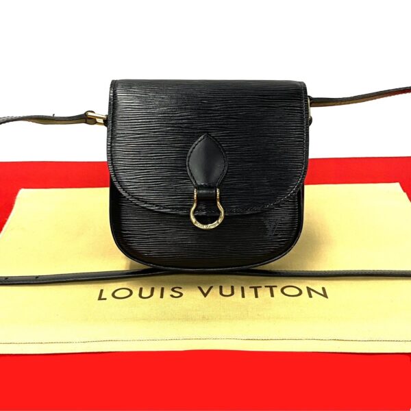 776b773 23081 1 Louis Vuitton Mini Saint Cloud Pochette Epi Leather Black Noir